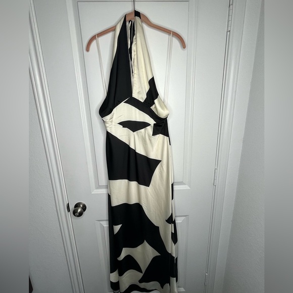 Anthropologie Bardot Citron Halter Midi Dress Size 10 NWT / Flawed* - Picture 7 of 16